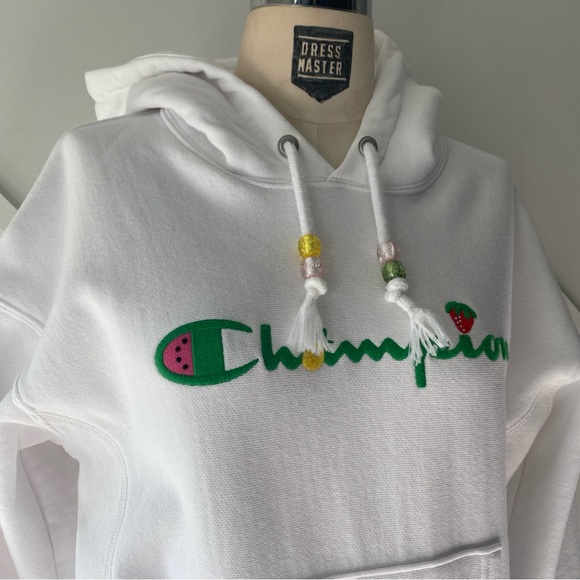 Champion X Susan Alexandra Reverse Weave Strawberry Watermelon Hoodie - Small - Picture 5 of 14